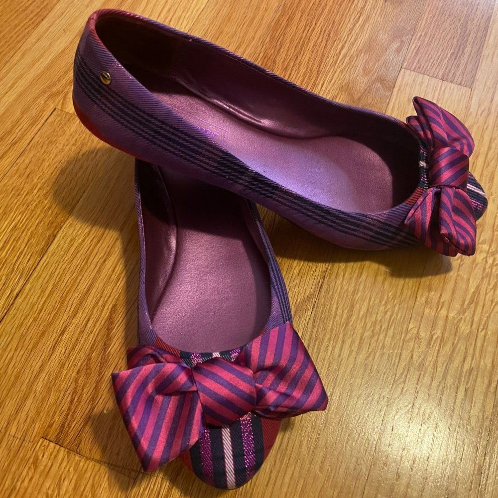 Coach Cambria Tartan Flats